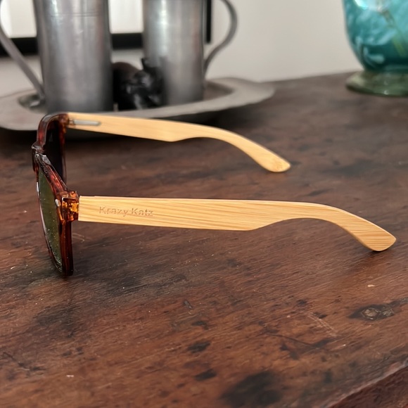 New Tortise PC Frame + Natural Bamboo + Orange Polarized Lens + Unisex - Picture 6 of 10